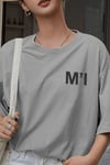 Think I'm Failing Gri Oversize Salas Boyfriend Kadın T-Shirt