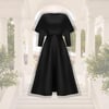 Siyah Mini Pelerin Elbise