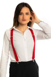 3 Klipsli Kırmızı Yetişkin Pantolon Askısı