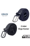 Elastik Örgü Kemer 2'li Set