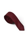 Erkek Koyu Bordo Saten Kravat 4 cm Klasik Düz