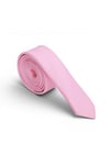 Erkek Pembe Saten Kravat 4 cm Klasik Düz
