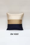 Adde Kırlent Kılıfı Krem Lacivert