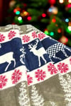 Wintertale Yılbaşı Desenli Kırmızı Kaşındırmayan Pamuklu TV Battaniyesi - 130x170 cm