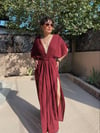 Begonvil Elbise-RUBY WİND WİNE