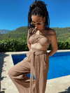 Braid Tasarım Crop Top PRALİNE