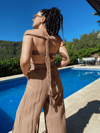 Braid Tasarım Crop Top PRALİNE