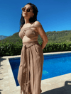 Braid Tasarım Crop Top PRALİNE