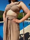 Braid Tasarım Crop Top PRALİNE