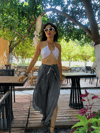 Nandina Crop Top-WHİTE