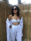 Nandina Crop Top-WHİTE