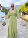 Nazende Elbise-SAGE GREEN