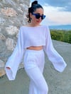 Pendula Crop Bluz-WHİTE
