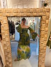 Straplez Batik Desenli Elibse MAVİ YEŞİL