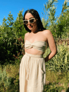 Zambak Crop Top BEİGE