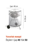 HOMAKS Mangal Çap:40 Koruma Örtüsü