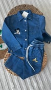 2 li Mickey denim takım 