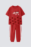 Adidas kalp detay kırmızı takım