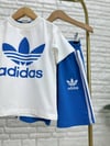 Adidas mavi şortlu takım 