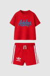 Adidas şortlu takım kırmızı