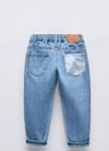 Baskılı mom jean 