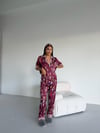 Bordo desenli pijama takımı
