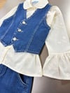 Denim pantolon yelek 2 li set