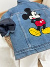 Erkek Mickey suni  yün kot ceket 