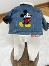 Erkek Mickey suni  yün kot ceket 