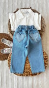 Kalp detay jean 
