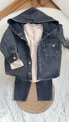 Kapsonlu denim ceket 