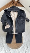 Kapsonlu denim ceket 