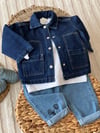 Lacivert denim ceket ünisex 