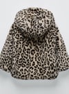 Leopar peluş mont 