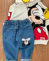 Mickey baskı erkek bebek jean 