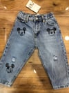 Mickey baskı jean 