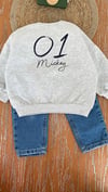 Mickey gri bebe sweat 