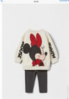Mickey krem tayt takım 
