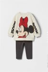Mickey krem tayt takım 