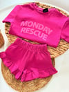 Monday pembe kız şort takım