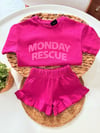 Monday pembe kız şort takım