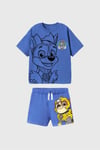 Paw mavi şort takım