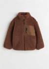 Peluş kahve mont 