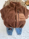 Peluş kahve mont 