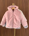Peluş pembe mont 