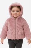 Peluş pembe mont 