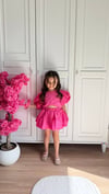 Pembe balon kol etek bluz takım