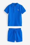 Polo yaka Mavi şort takım