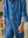 Unisex denim salopet