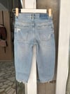 Unisex yırtık jean